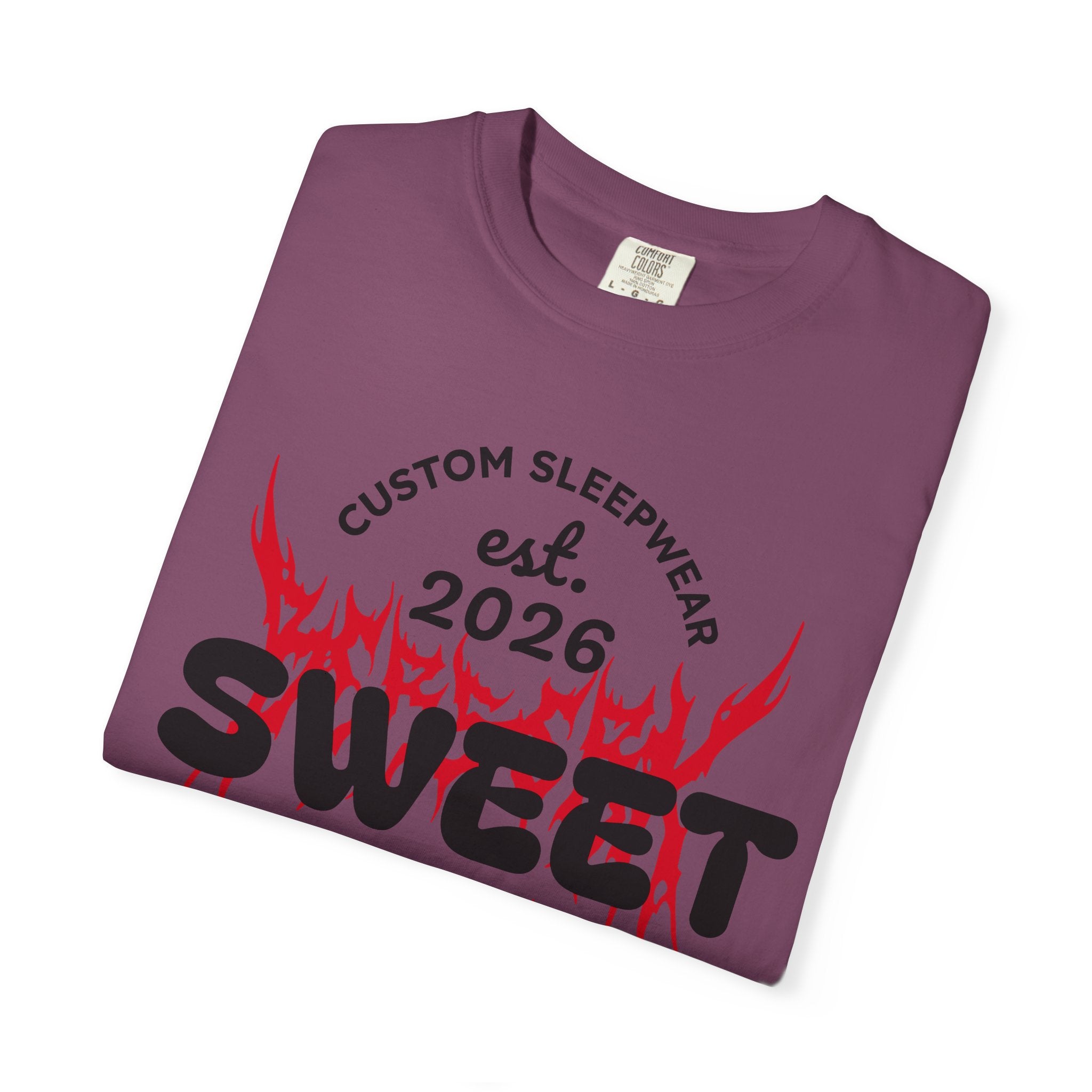 T-Shirt — "Sweet Dreams" Flame Skull Graphic Tee