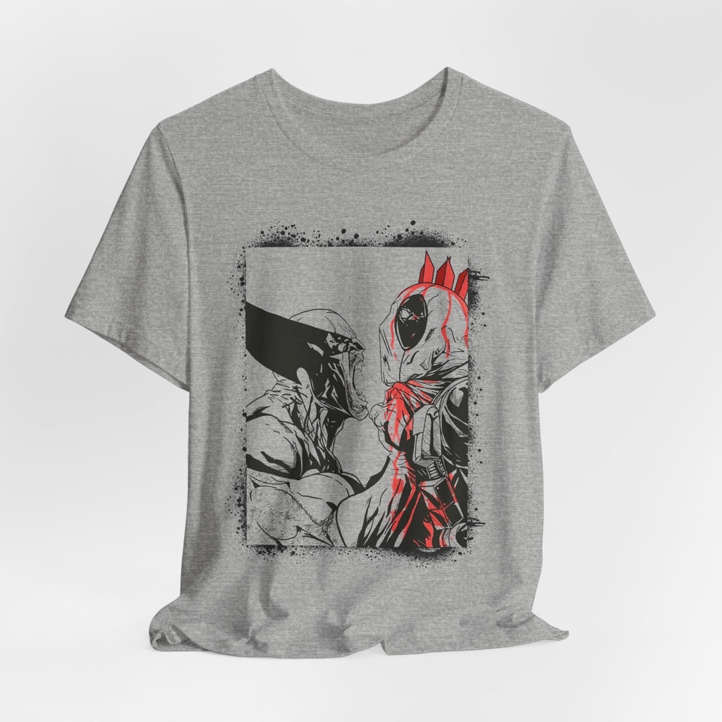 Graphic Tee — Deadpool vs Batman Illustration Shirt