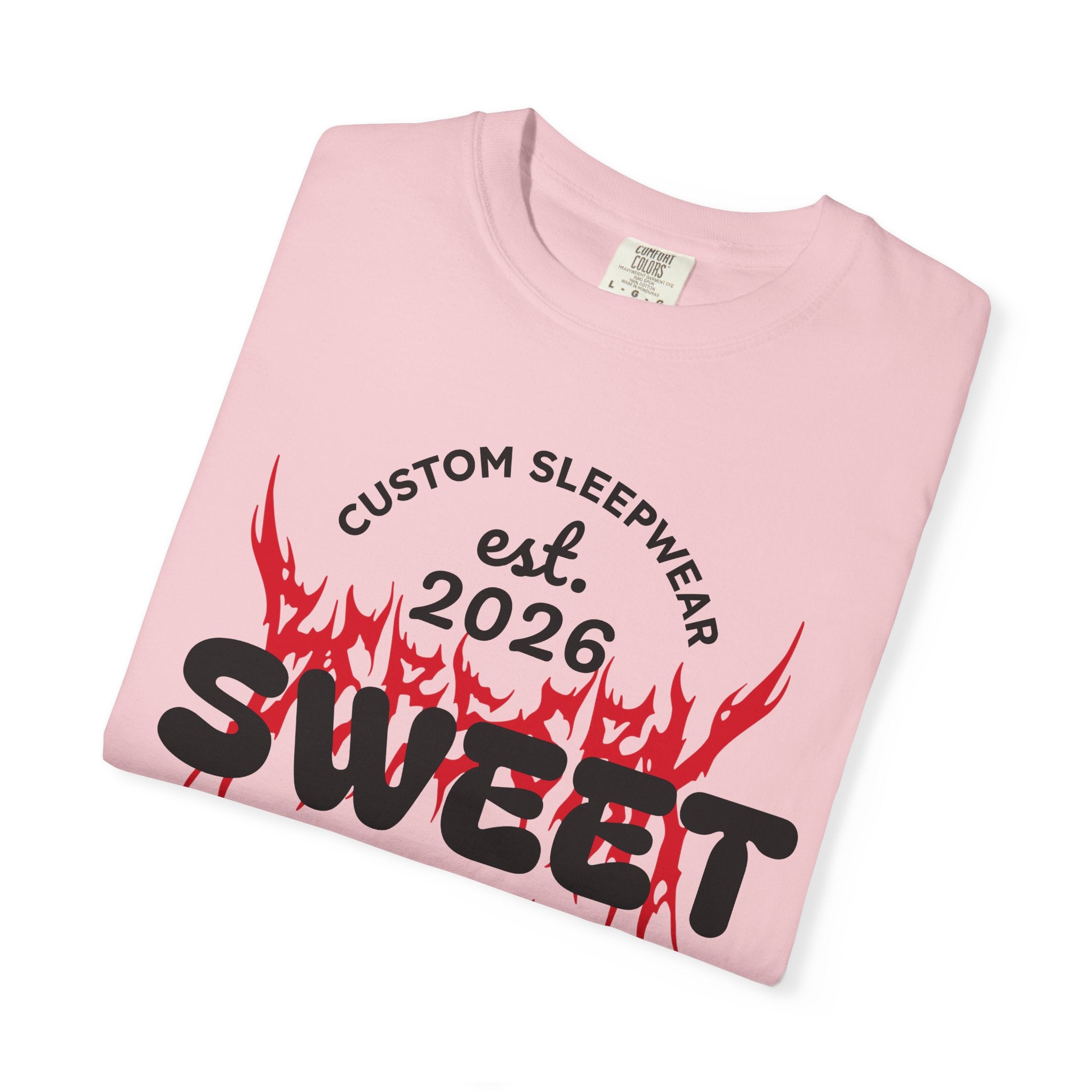 T-Shirt — "Sweet Dreams" Flame Skull Graphic Tee