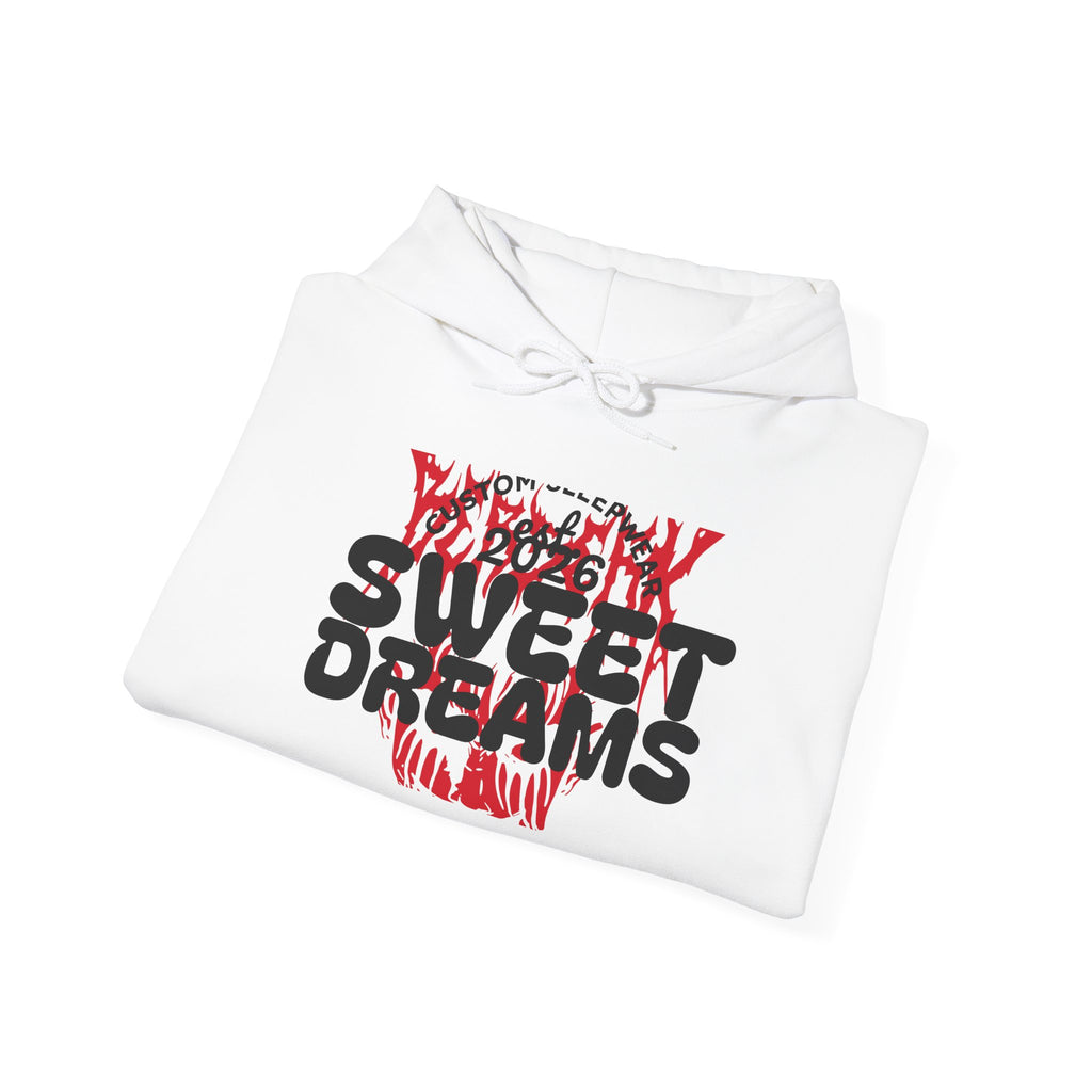 Sweet Dreams Skull Hoodie — Gothic Horror Graphic Pullover