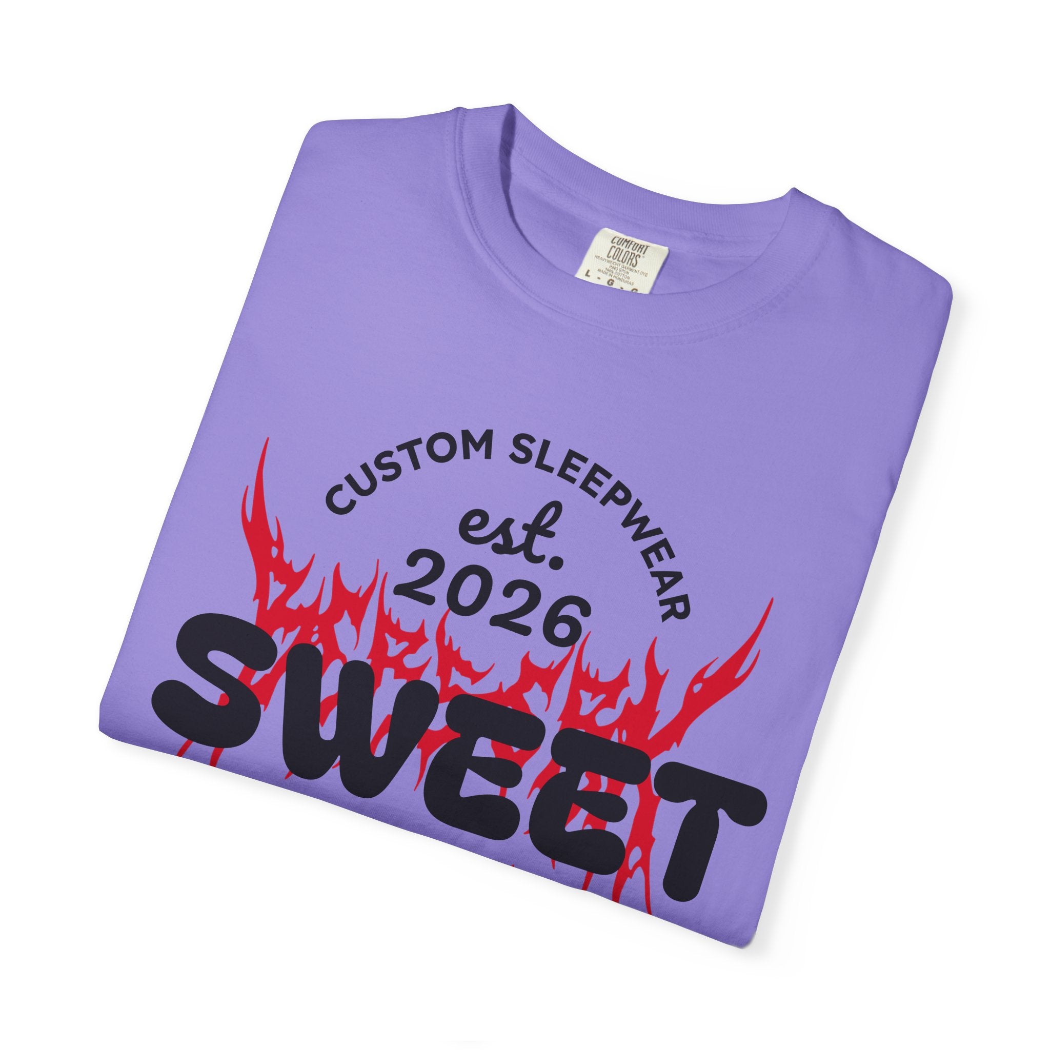 T-Shirt — "Sweet Dreams" Flame Skull Graphic Tee