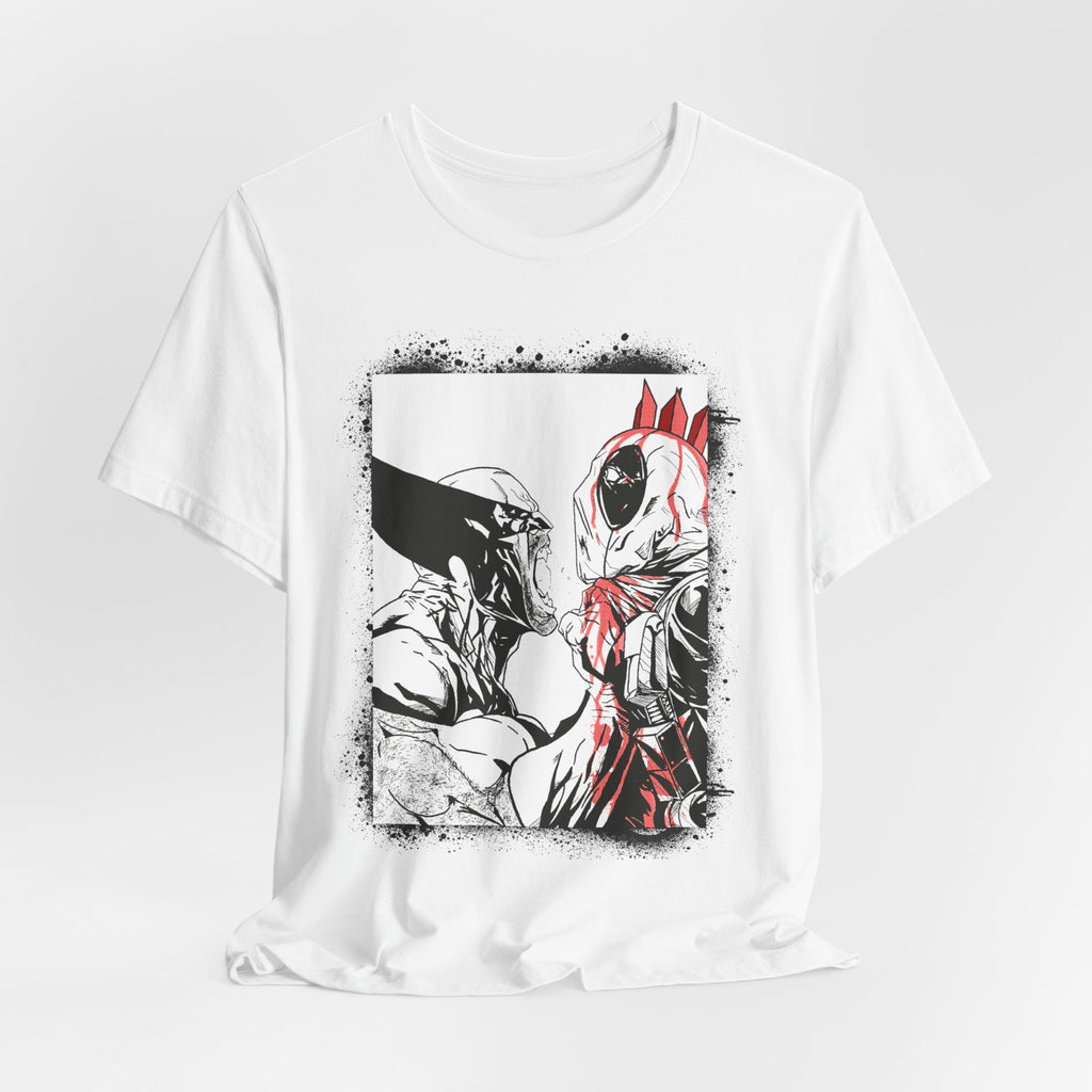 Graphic Tee — Deadpool vs Batman Illustration Shirt
