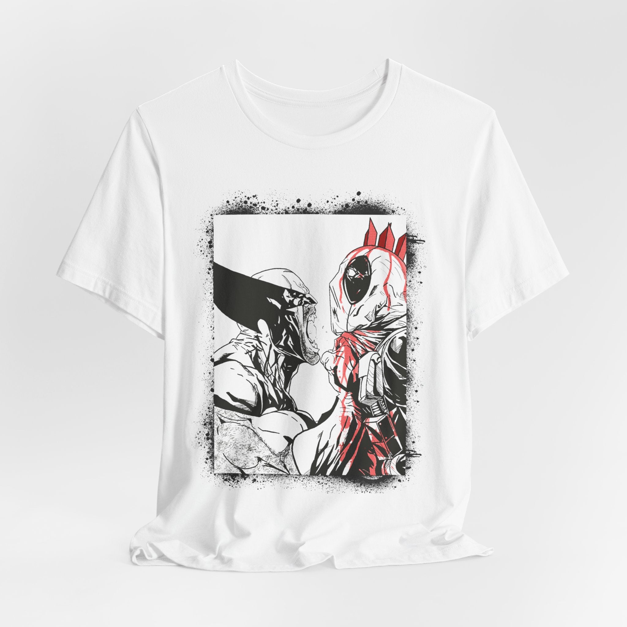 Graphic Tee — Deadpool vs Batman Illustration Shirt