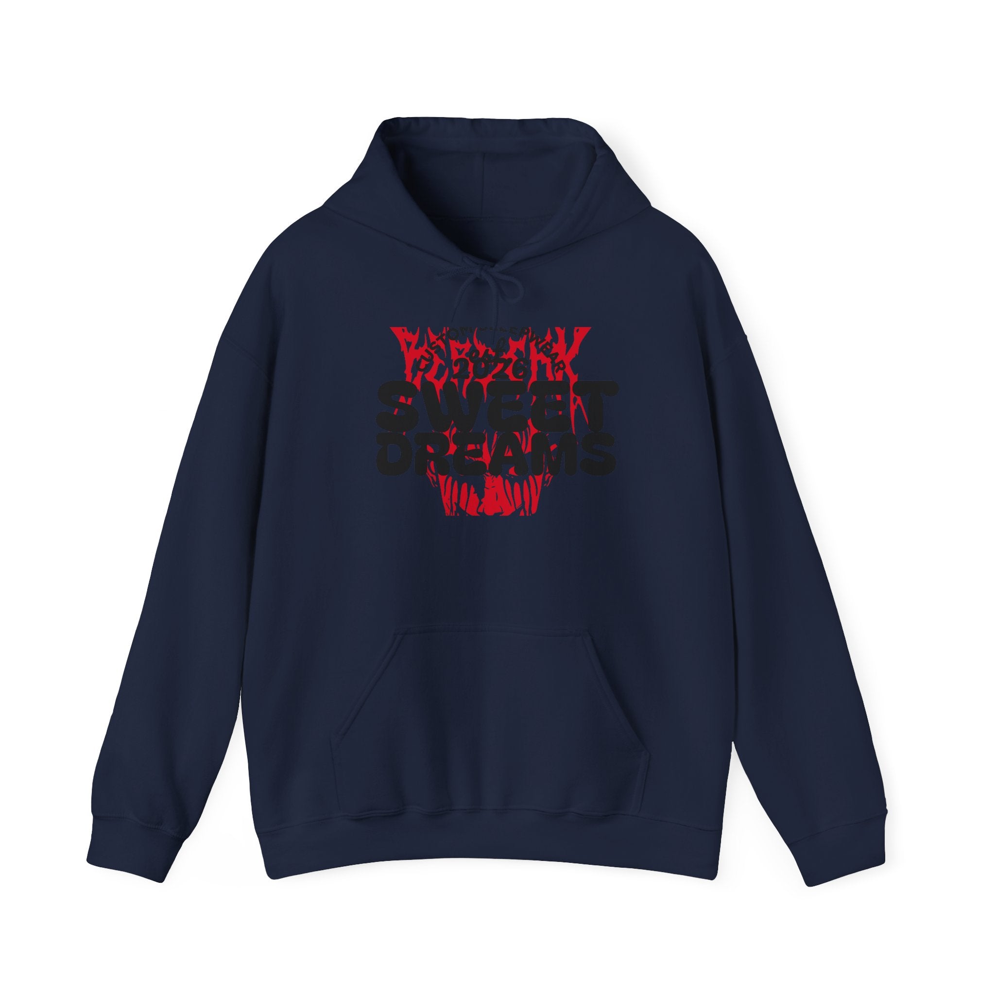 Sweet Dreams Skull Hoodie — Gothic Horror Graphic Pullover