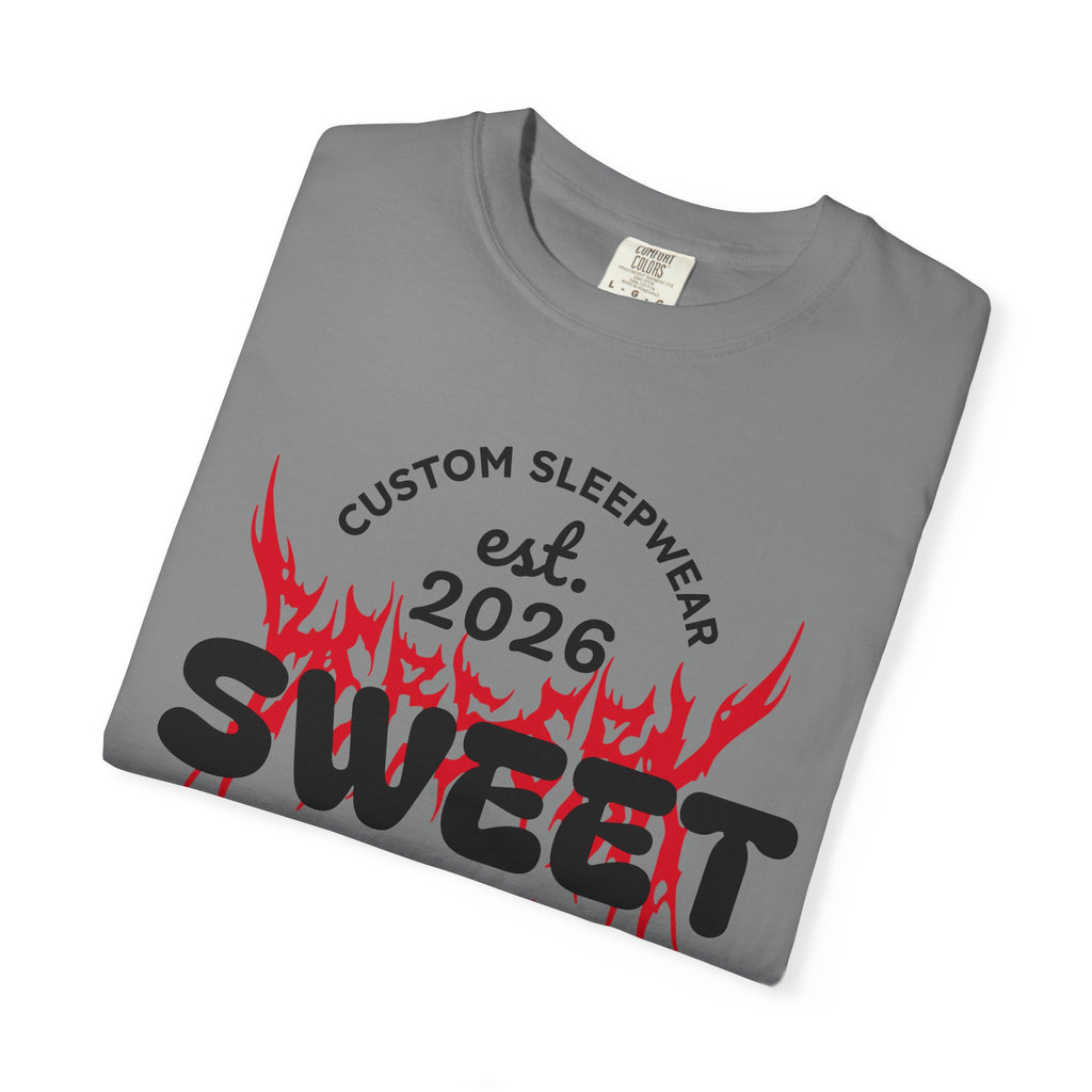 T-Shirt — "Sweet Dreams" Flame Skull Graphic Tee