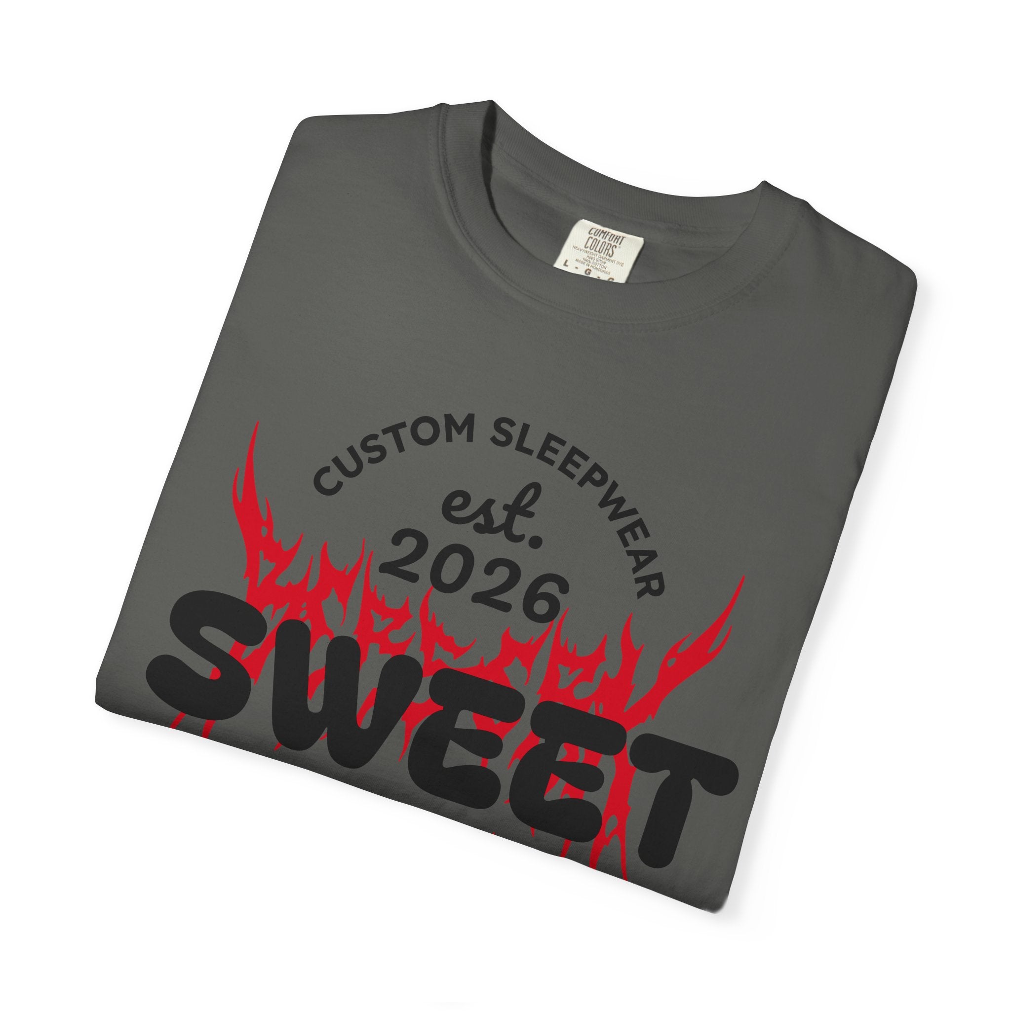 T-Shirt — "Sweet Dreams" Flame Skull Graphic Tee