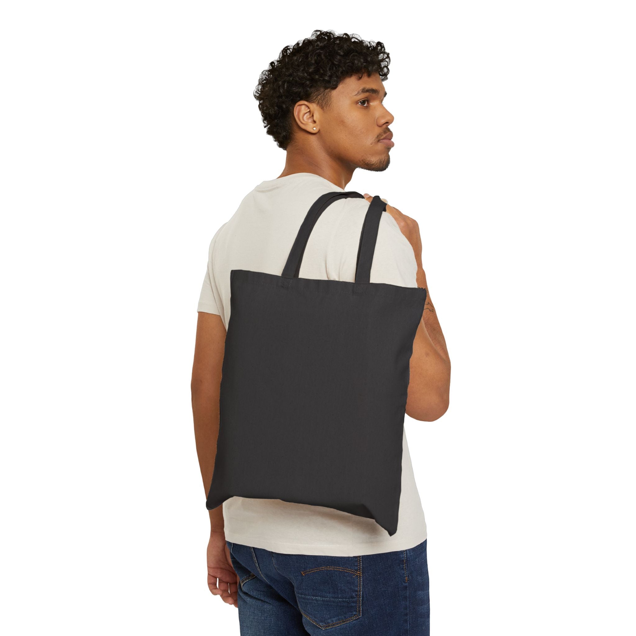 Tote Bag — "Sweet Dreams" Flaming Skull Canvas Tote, Gothic Aesthetic Reusable Shopper