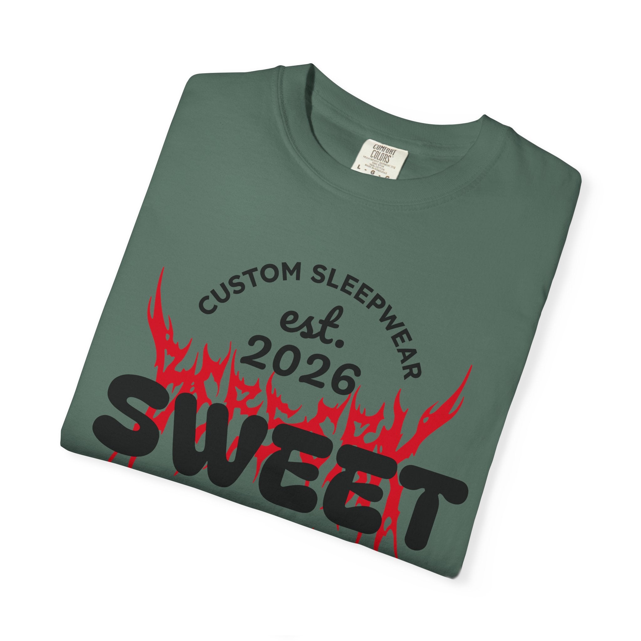 T-Shirt — "Sweet Dreams" Flame Skull Graphic Tee
