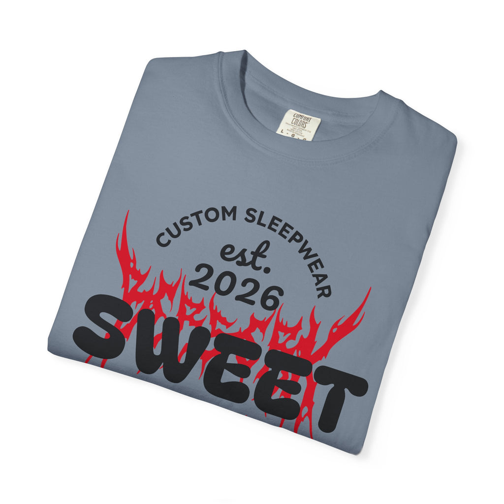 T-Shirt — "Sweet Dreams" Flame Skull Graphic Tee