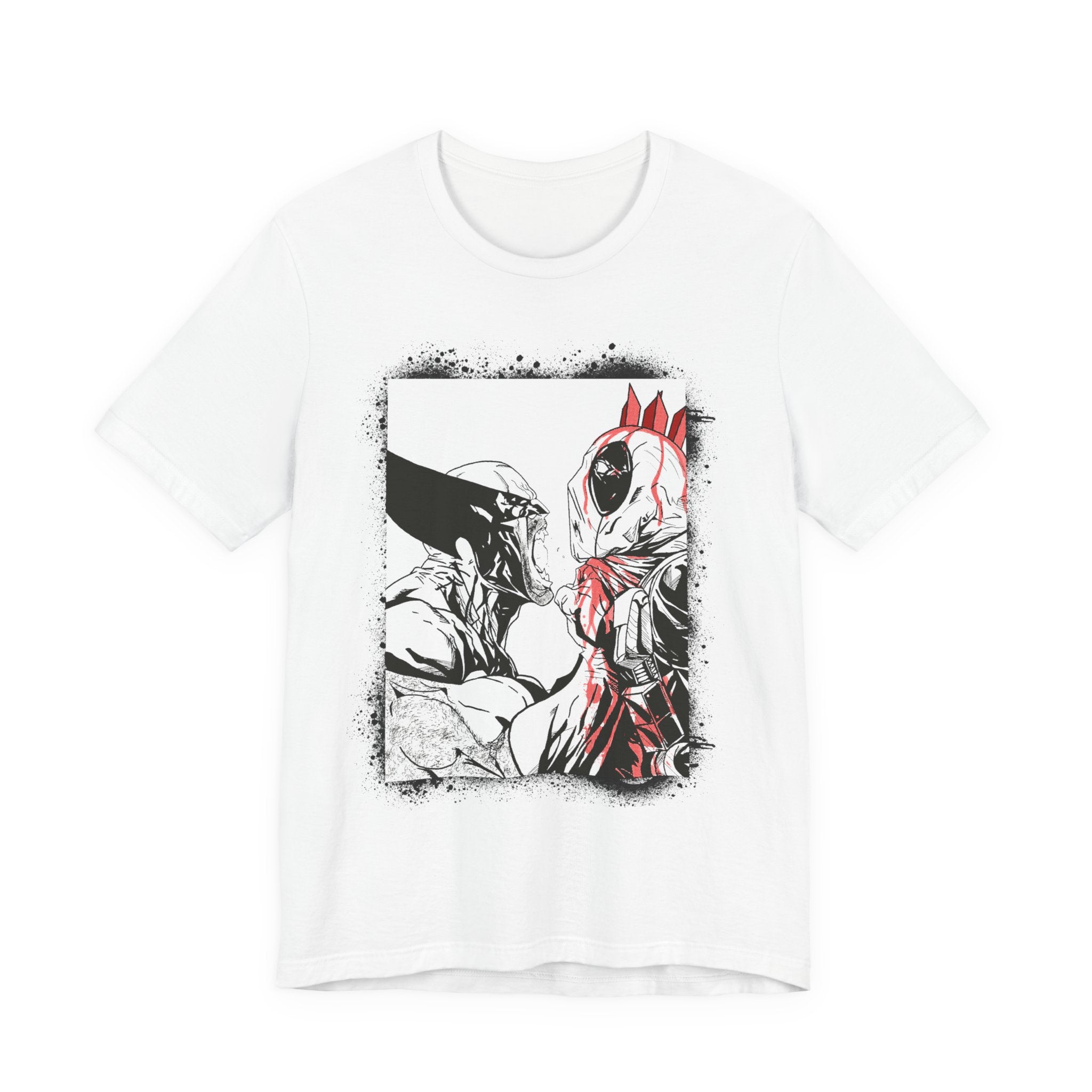 Graphic Tee — Deadpool vs Batman Illustration Shirt