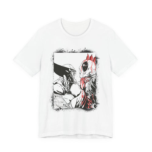 Graphic Tee — Deadpool vs Batman Illustration Shirt