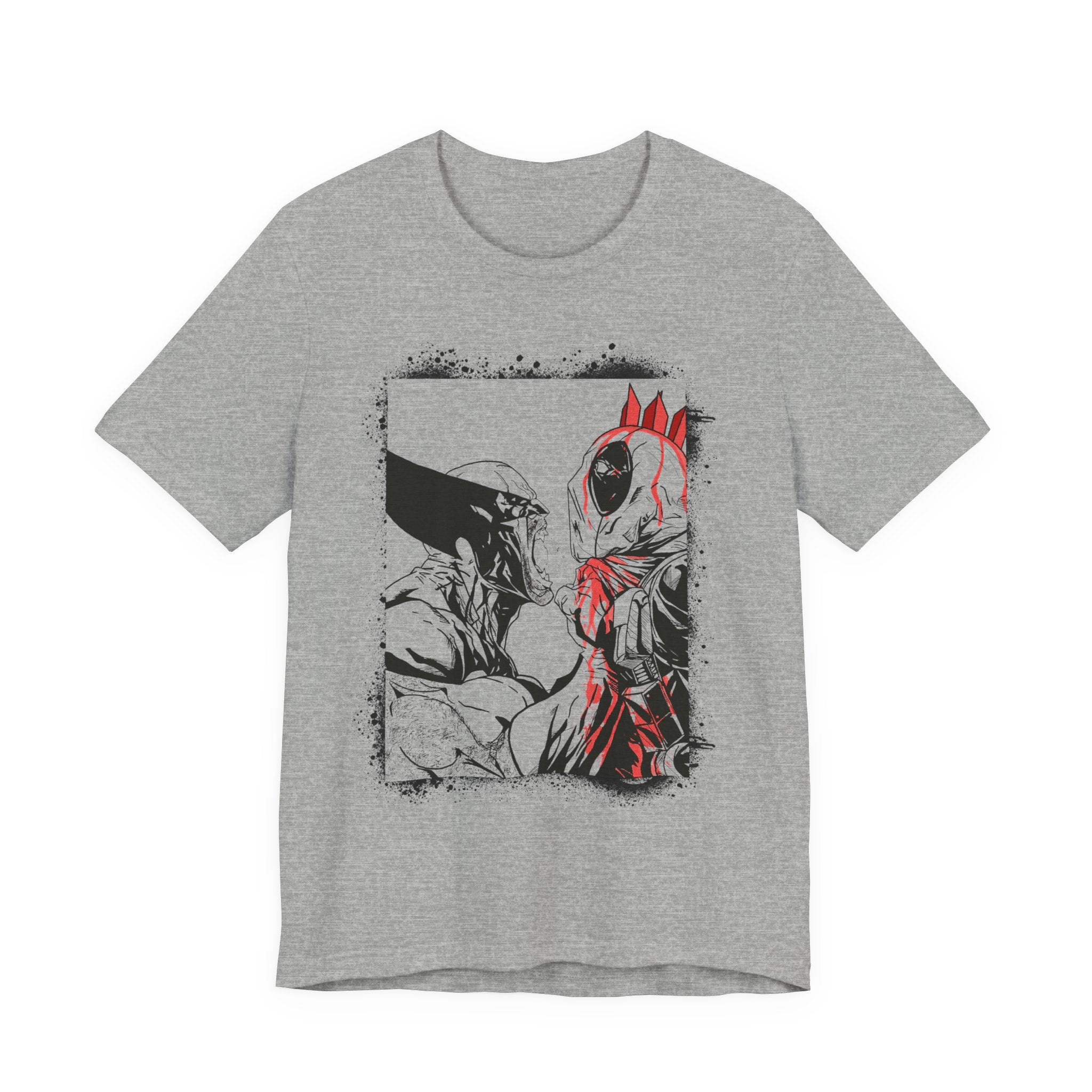 Graphic Tee — Deadpool vs Batman Illustration Shirt