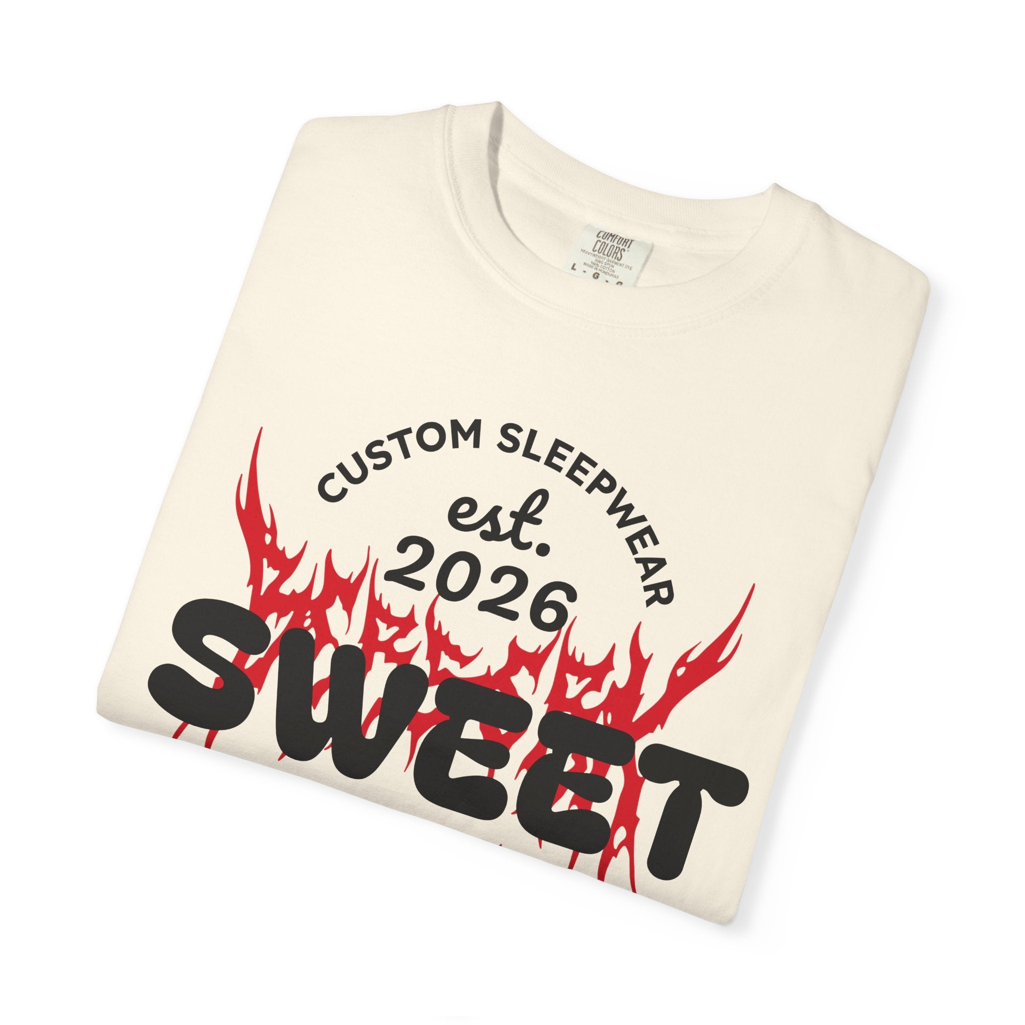 T-Shirt — "Sweet Dreams" Flame Skull Graphic Tee