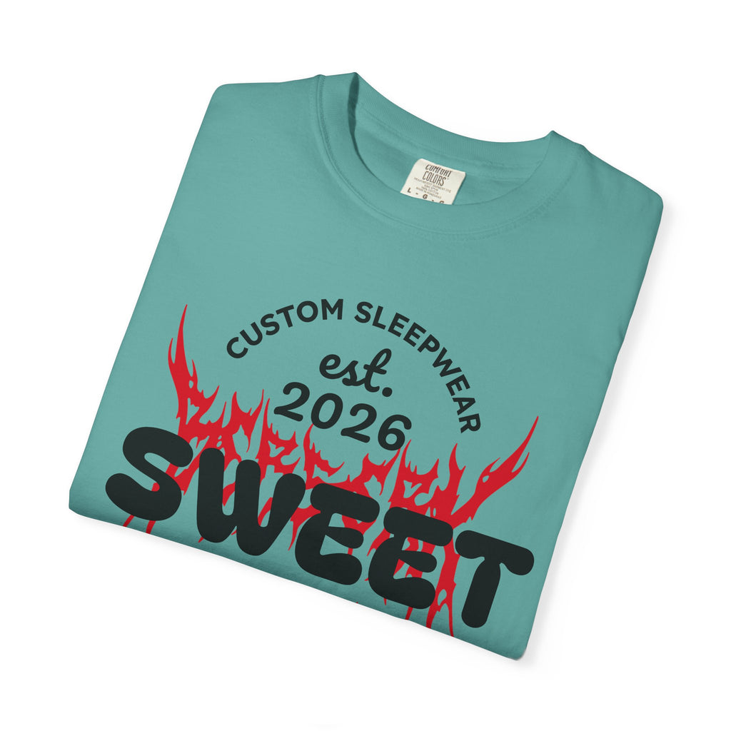 T-Shirt — "Sweet Dreams" Flame Skull Graphic Tee