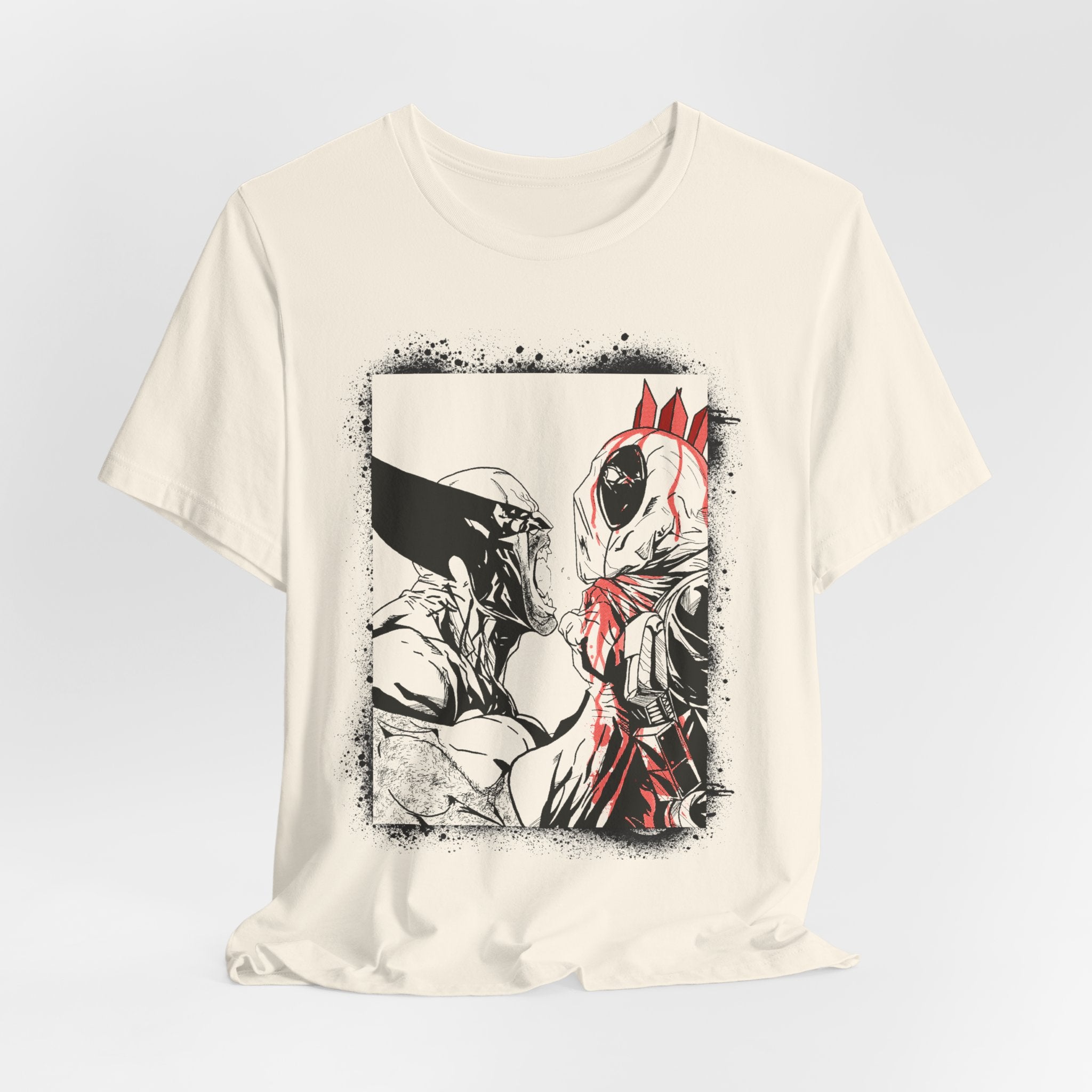 Graphic Tee — Deadpool vs Batman Illustration Shirt