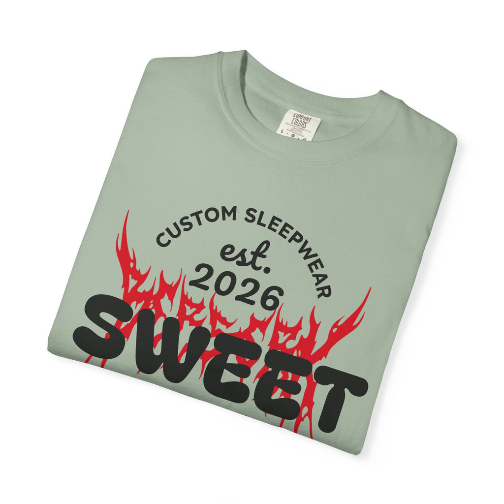 T-Shirt — "Sweet Dreams" Flame Skull Graphic Tee