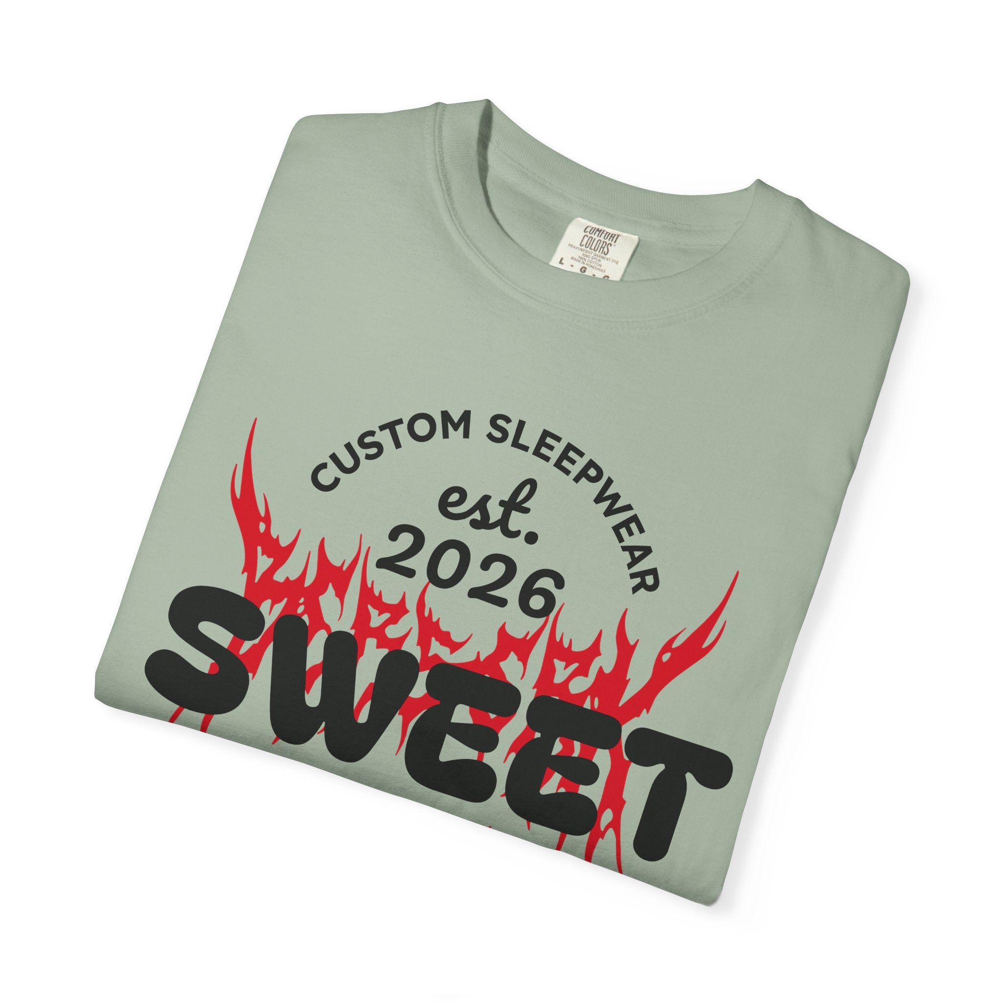 T-Shirt — "Sweet Dreams" Flame Skull Graphic Tee