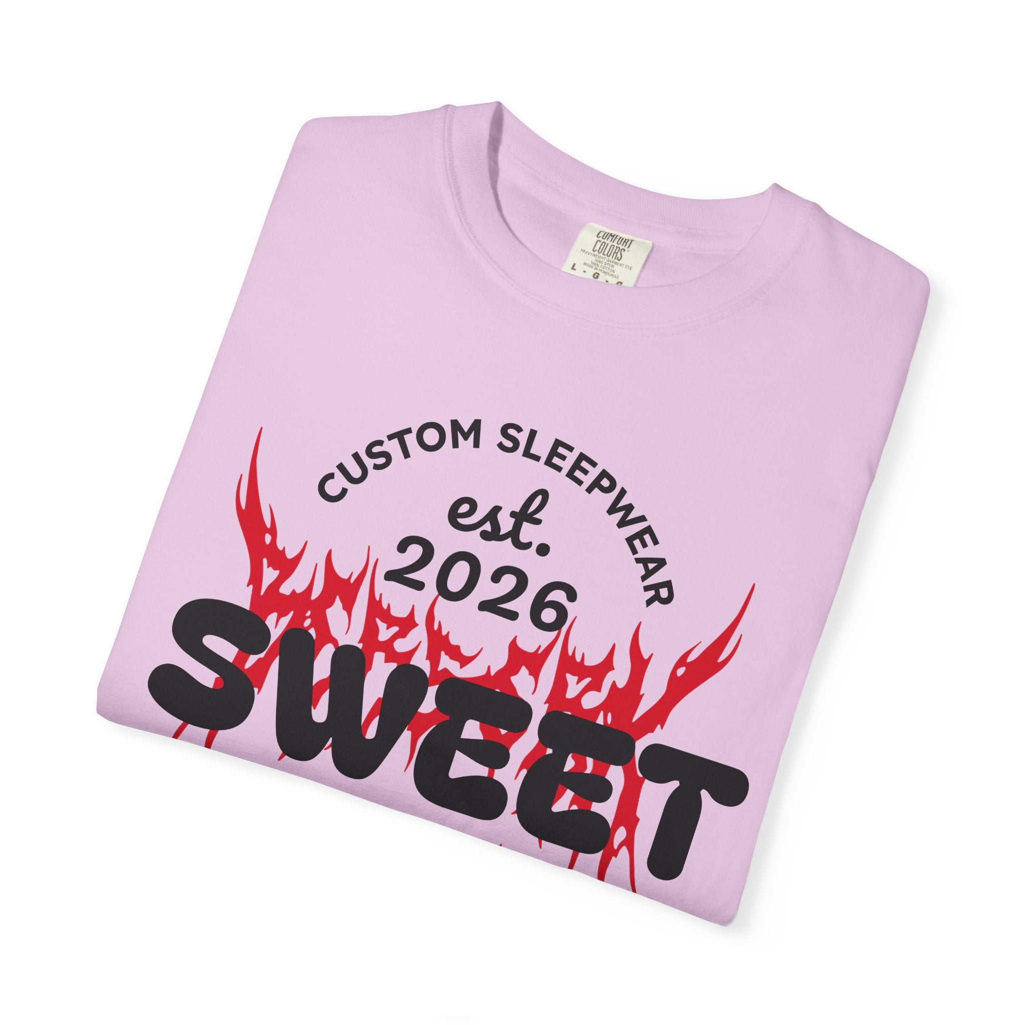 T-Shirt — "Sweet Dreams" Flame Skull Graphic Tee
