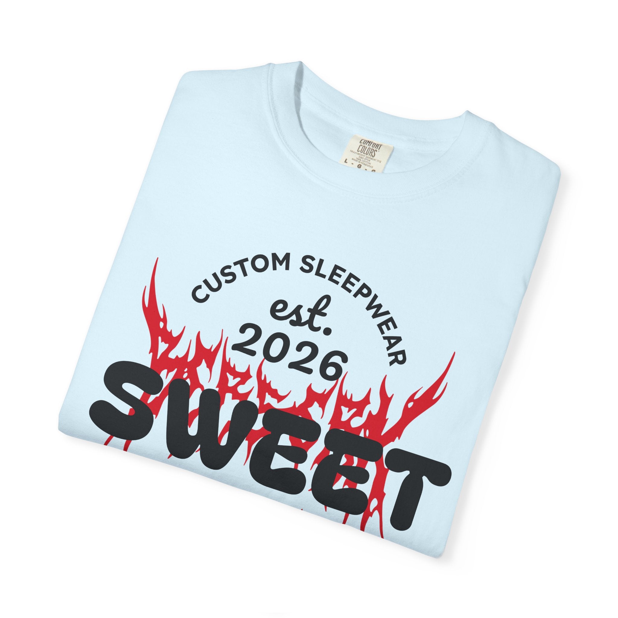T-Shirt — "Sweet Dreams" Flame Skull Graphic Tee
