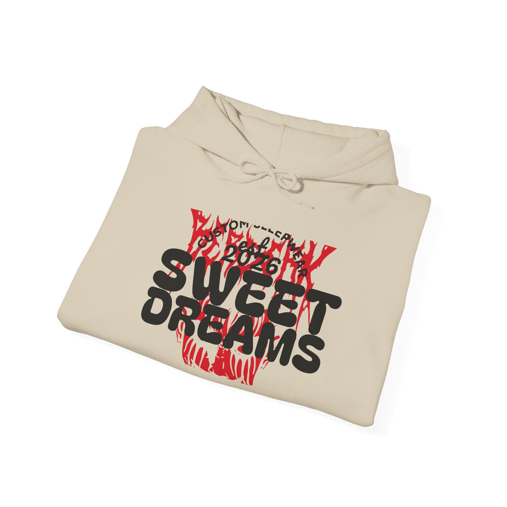 Sweet Dreams Skull Hoodie — Gothic Horror Graphic Pullover